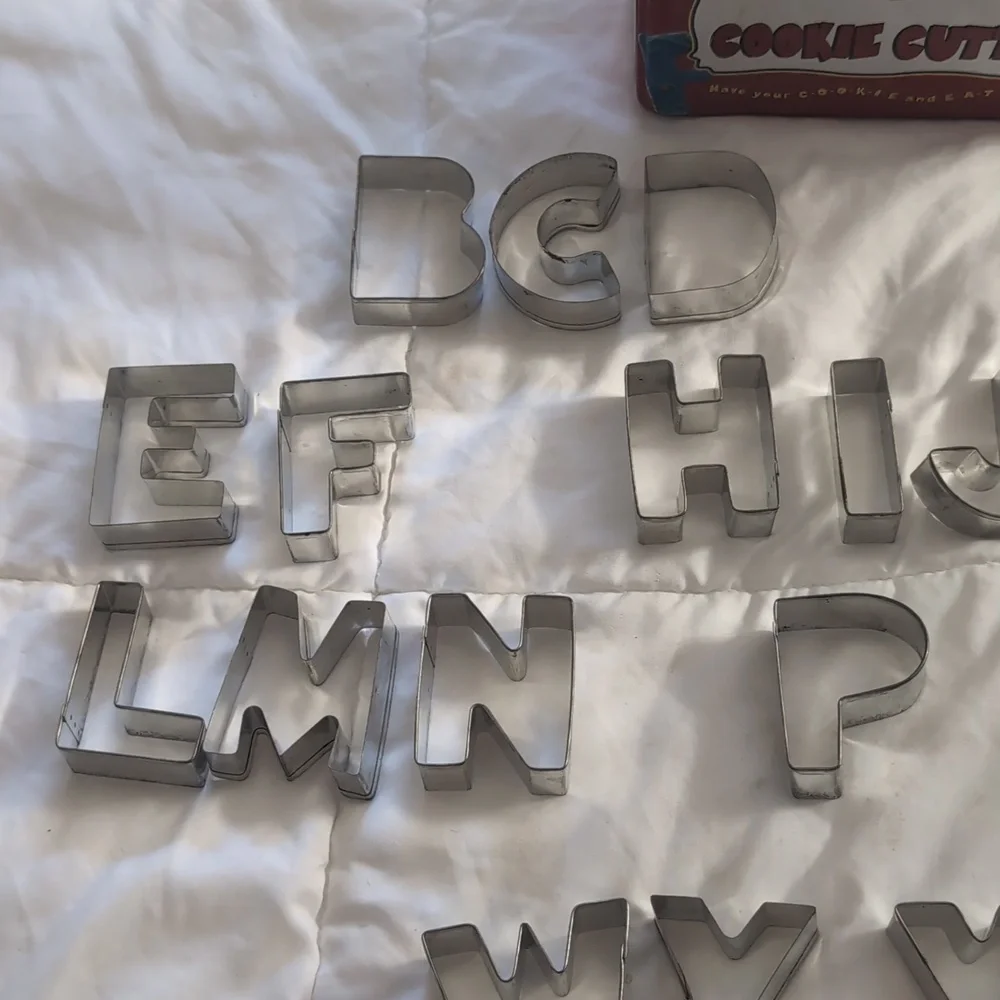 Vintage Williams-Sonoma ABC Cookie Cutters Set with Tin
